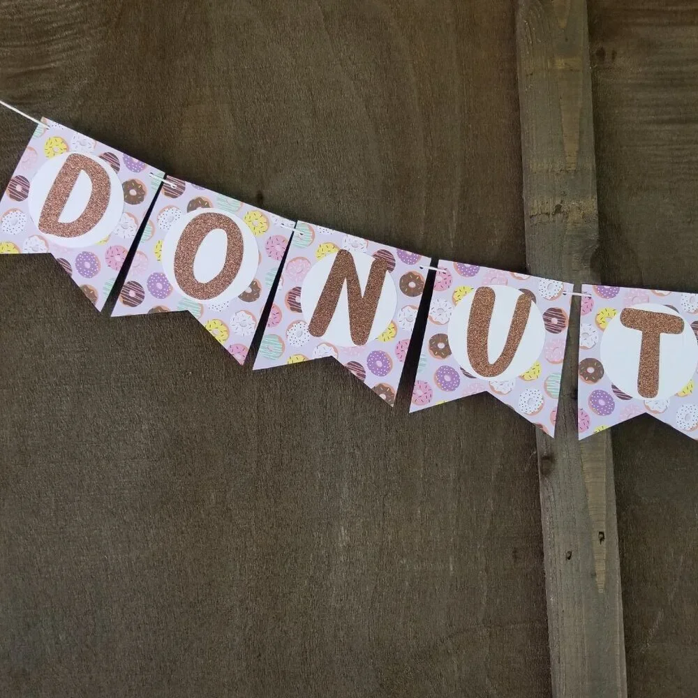 Donut Grow Up Banner Set | Donut Birthday Party | Two Sweet Birthday